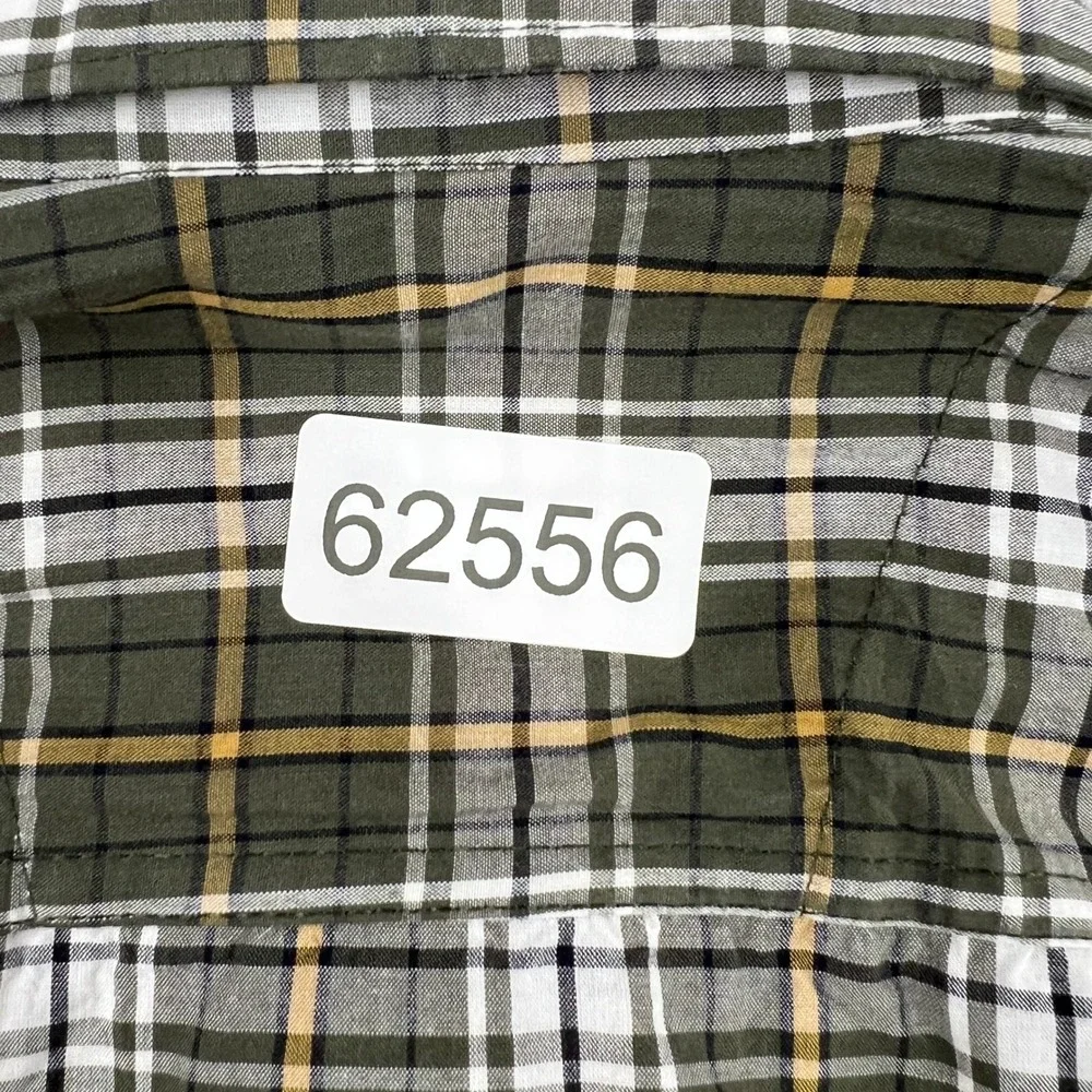Ralph Lauren RRL Plaid Button Down L Boy Olive Green Gold Classic Heritage Shirt
